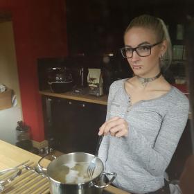 Witch😈 (cooking pasta)