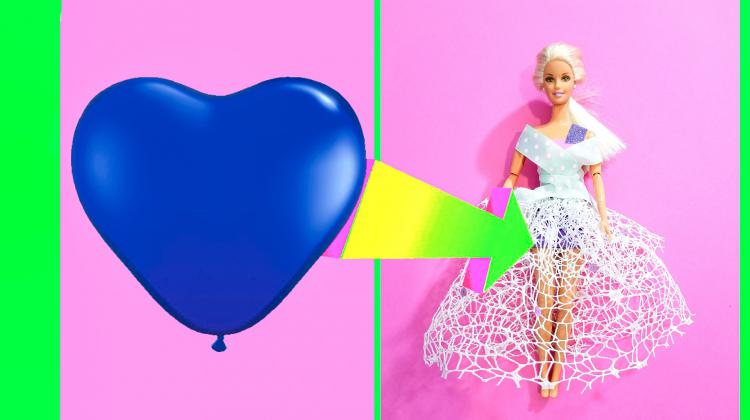 DIY Barbie Dresses with Balloons Making Easy Clothes for Barbies