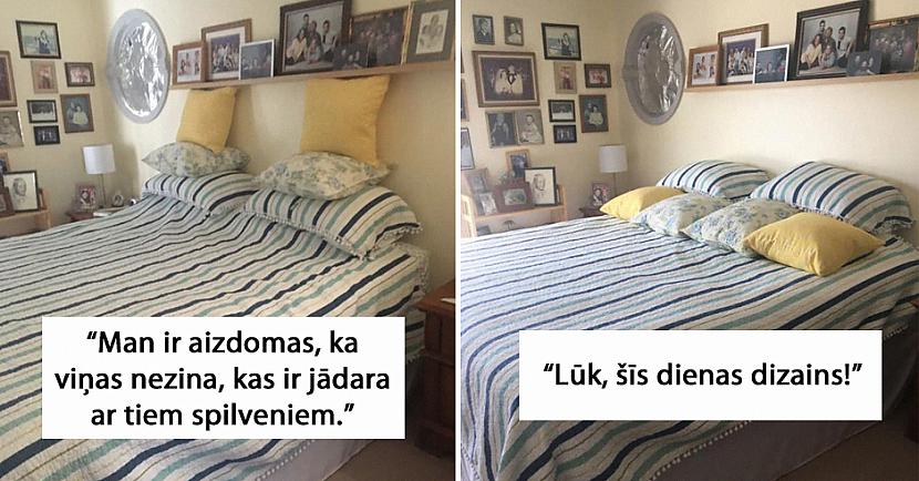 Par interneta sensāciju kļuvis vīrietis, kurš nezina, ko darīt ar spilveniem