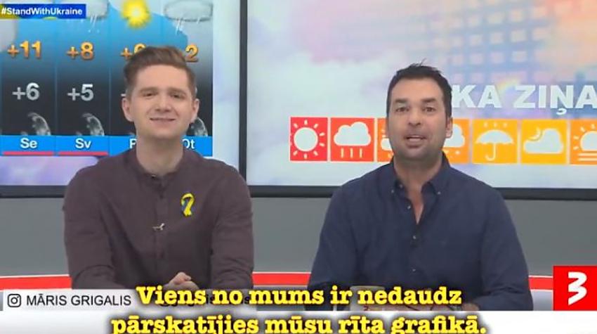 VIDEO ⟩ «900 sekunžu» laika ziņu vaditāji piedzīvo misēkli kameru priekšā