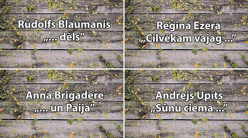 Tests: Ievieto trūkstošo vārdu šajā latviešu literatūras daiļdarba nosaukumā