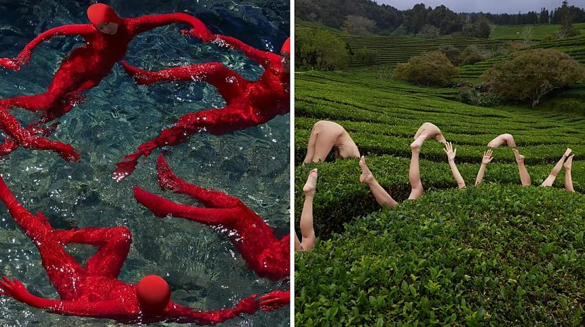 Spāņu fotogrāfe izmanto cilvēku ķermeņus, lai radītu ekstravagantus attēlus