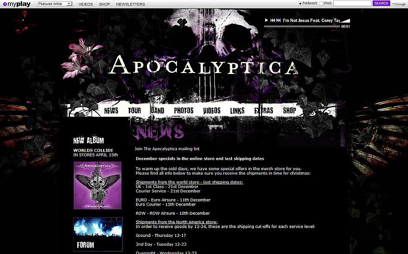 APOCALYPTICA... Autors: Liver Mūziķu / muzikālo apvienību mājas lapas