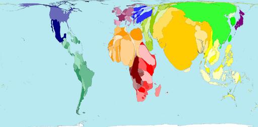 Jo lielāka valsts jo lielāka... Autors: Fosilija Pasaules kartes citā skatījumā