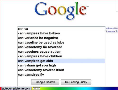 Vai vampīri var saķert AIDS... Autors: MiniMe Googles rezultāti