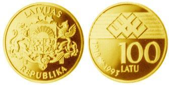 Latvijas Bankas monēta  100... Autors: smogs Latvijas nauda