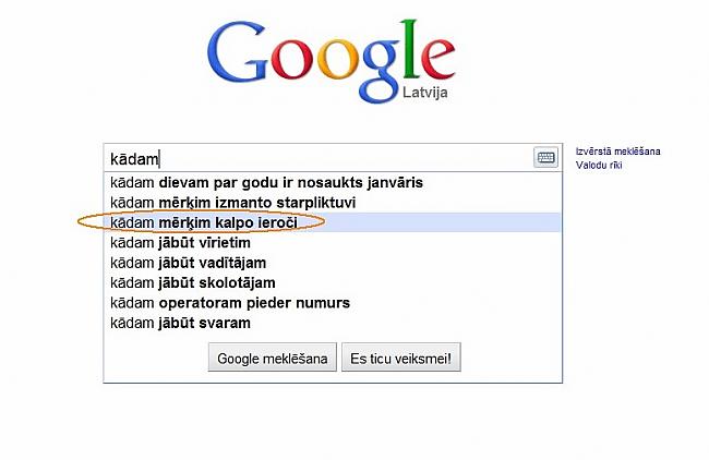  Autors: Moonwalker Ko latvietis meklē Google?