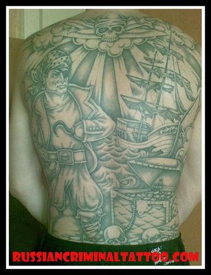 pirats  piedalijies brunotaa... Autors: 6 Russian Prison Tattoos (kriminalo aprindu tetovejumu nozime)