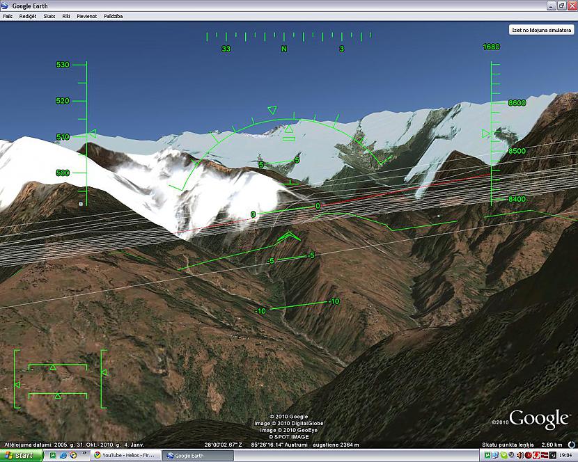 Lidot pa Himalajiem ir vnk... Autors: TasDačuks Google Earth Flight Simulator