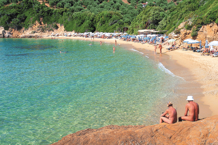 Banana Beach Skiathos Grieķija... Autors: Kobis Top 10 Labākās nūdistu pludmales pasaulē...
