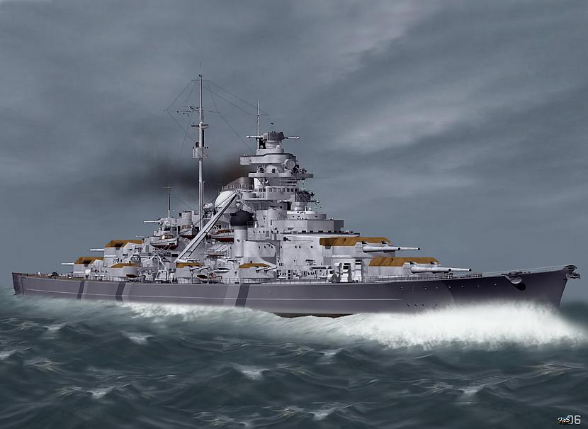 Šī Bismarck klases karakuģa... Autors: Bucitis1 Nazi Super Weapons