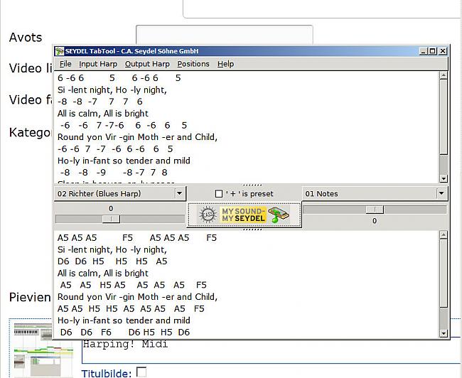 3 SeydelTab Tool ... Autors: Werkis2 Programmas : Mutes ermoņikām