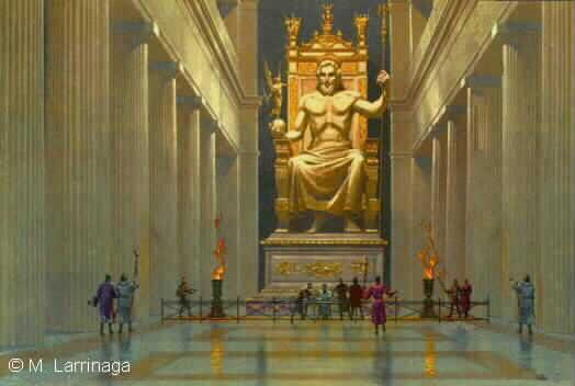 Zeva statuja Olimpijā433gpmē... Autors: GreenValdis 7 Senie pasaules brīnumi.
