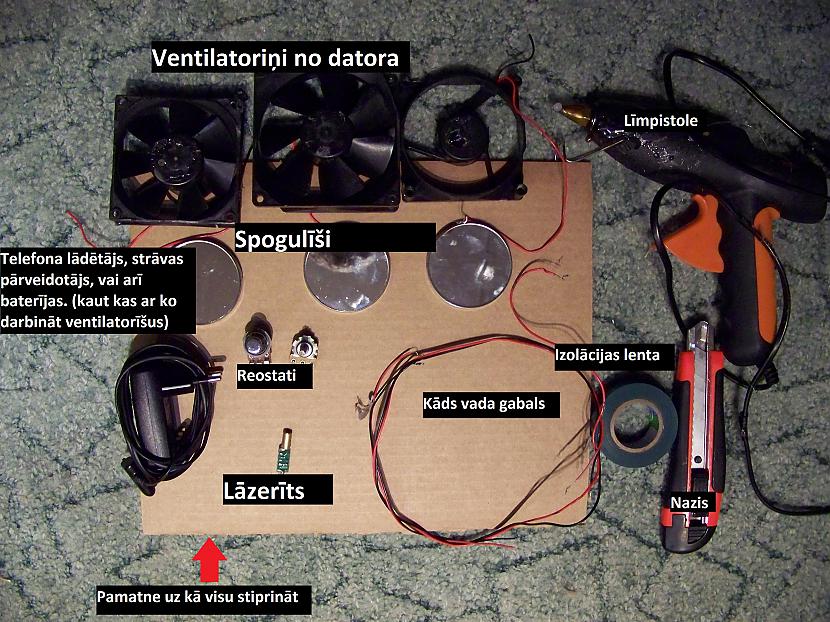 Viss kas jums ir nepieciešams... Autors: FonTosteris Kā uztaisīt lāzer gaismas.?