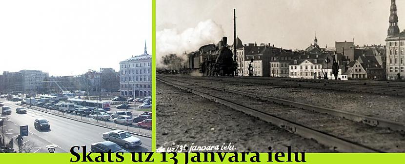 Skats uz 13 janvāra ielu ... Autors: ghost07 Rīga 100 gadus atpakaļ
