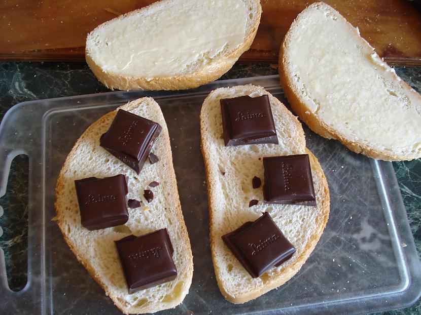 tad no apsmērētajām maizes... Autors: kikimodel maizītes ar šokolādi