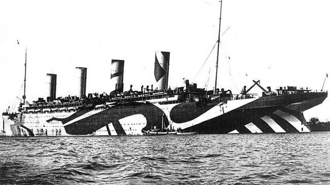 Arī Otrajā pasaules karā... Autors: Pončo Kuģus sargāja Dazzle kamuflāža