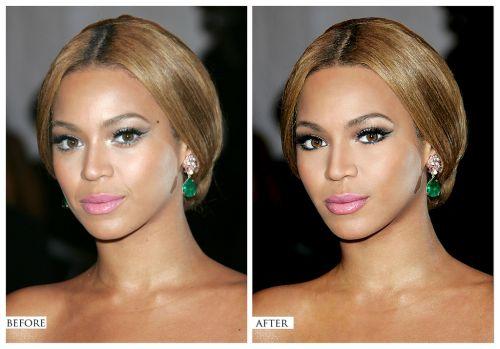 Beyonce Knowles Autors: Raiviijs Slavenības pirms un pēc fotošopa.