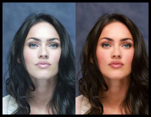 Megan Fox Autors: Raiviijs Slavenības pirms un pēc fotošopa.