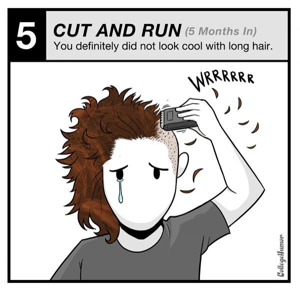  Autors: Dark BUFU The 6 Stages of Groving your Hair Out