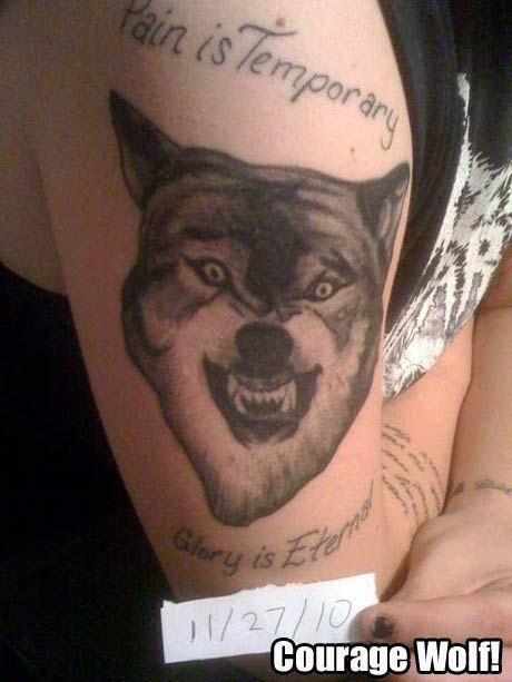 Courage wolf Autors: kaamis Memes tetovējumi