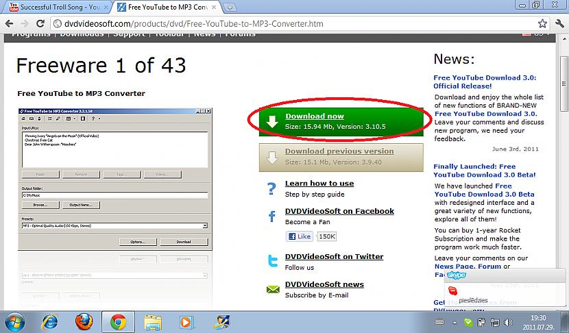 un te spiežat uz Download Now Autors: Roxzorz Kā novilkt YouTube  video + MP3 no YouTube!