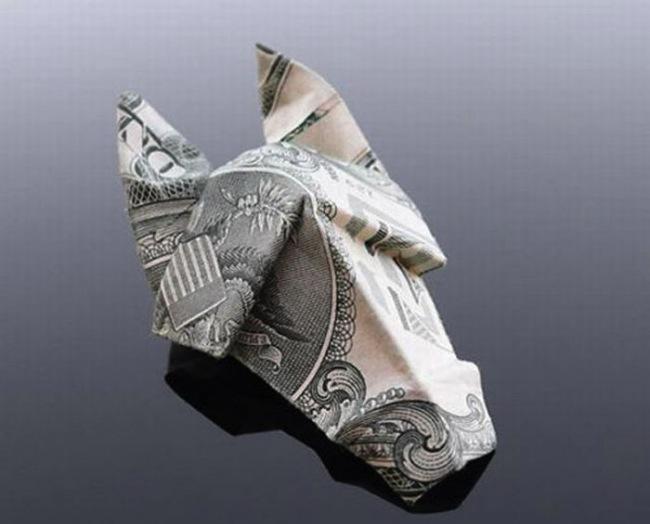 Zirga galva Autors: Asiņainā Mērija Origami no naudas.