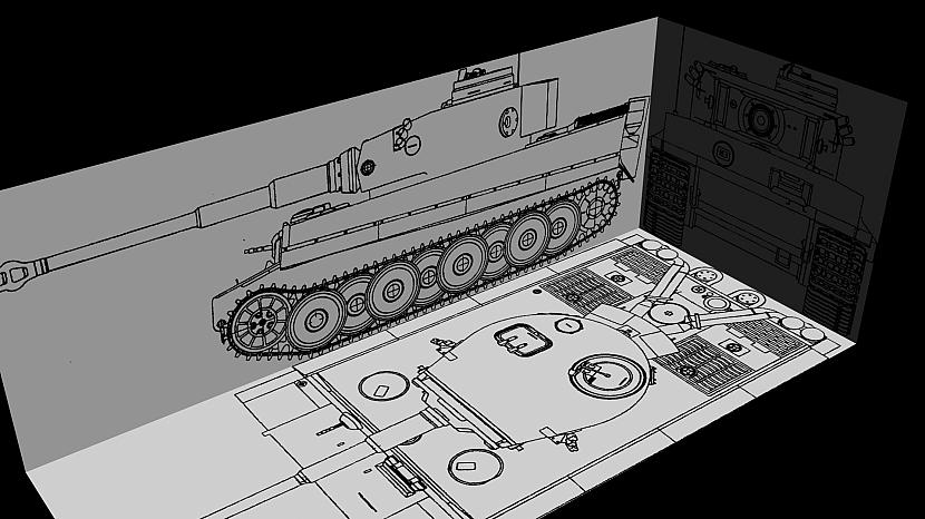 Viss sākas ar tanka skicēm... Autors: godie 3DS MAX Panzerkampfwagen Tiger