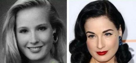 Dita Von Teese Autors: Fosilija Kā 20 slavenības izmainījas laika gaitā.