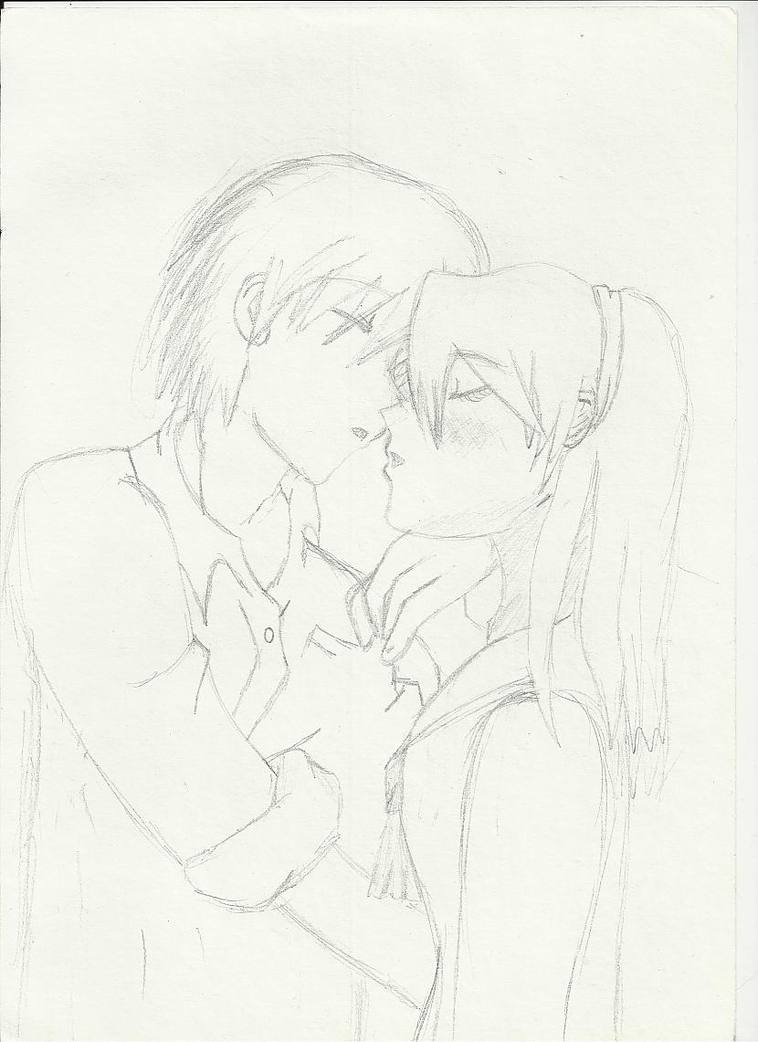 Romantiskās ar skūpstīšanos es... Autors: whitefox122 Mani zīmējumi part 1