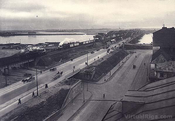 Dzelceļa tilts 1930 gads Autors: Fosilija Pagājušo gadsimtu Vecrīgas foto.