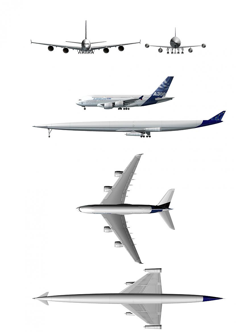 Airbus A2 salīdzinājumā ar... Autors: Fosilija Airbus A2 - Concorde mazmeita.