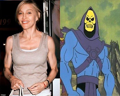 Madonna Skeletor Autors: janka11 Cilvēki kuri līdzinās mulfilmu tēliem