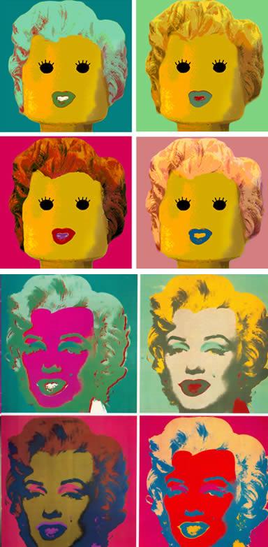 Warhols Marylin Autors: AldisTheGreat 10 Slavenas gleznas atjaunotas par LEGO.