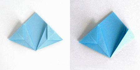 augšējos trīsstūrus nolokām uz... Autors: muniicija Papīra puķes