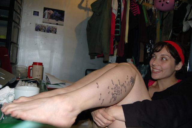  Autors: MJ Meitene ar īpašu tetovējumu interesantā vietā. FOTO