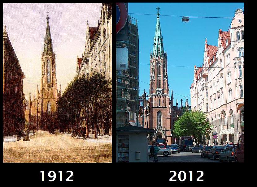 Svētās Ģertrūdes luterāņu... Autors: Se0ne Rīgas objekti 1912. vs 2012. gads
