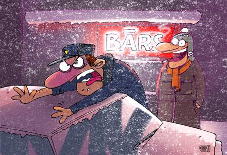 Iereibis vīrs iznāk no bāra un... Autors: Arizon Vīrs ieskrien bārā ar pistoli...