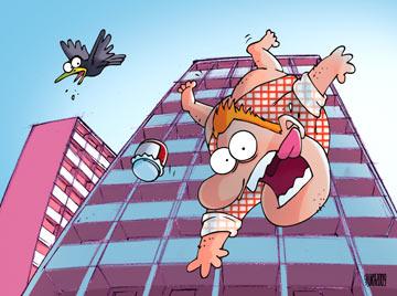 Daudzstāvu mājas 10 stavā ar... Autors: Arizon Vīrs ieskrien bārā ar pistoli...