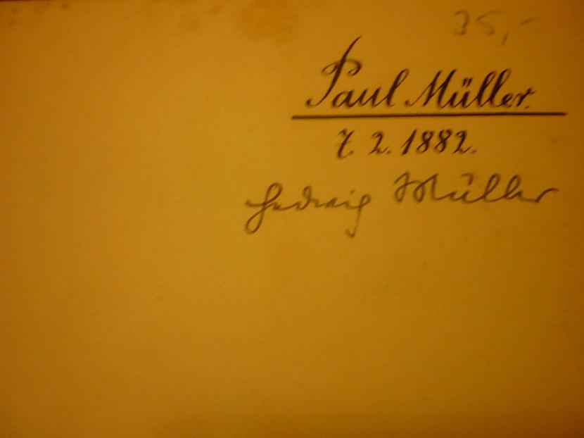 Paula Mullera paraksts... Autors: Fosilija Zudusī bibliotēka