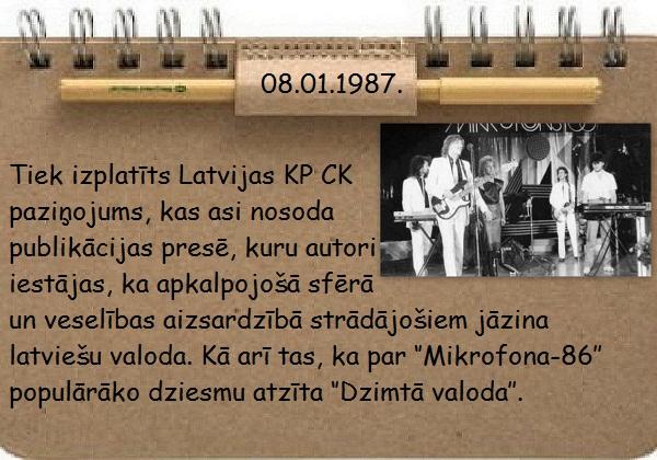  Autors: GargantijA Janvāris Latvijas vēstures lappusēs