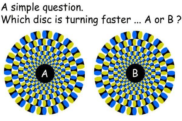 Kurscaron griežas ātrāk a vai... Autors: spociņš1999 Optiskā ilūzija