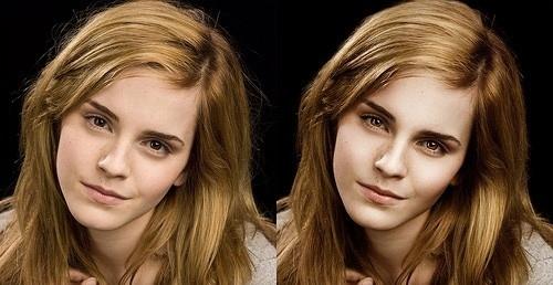 Emma Watson Autors: zegsī habit Before & After Photoshop
