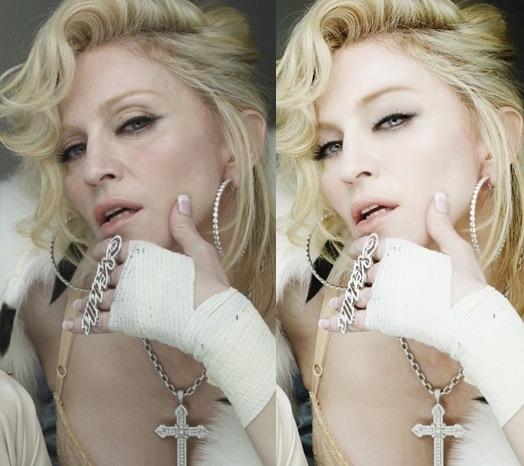 Madonna Autors: zegsī habit Before & After Photoshop