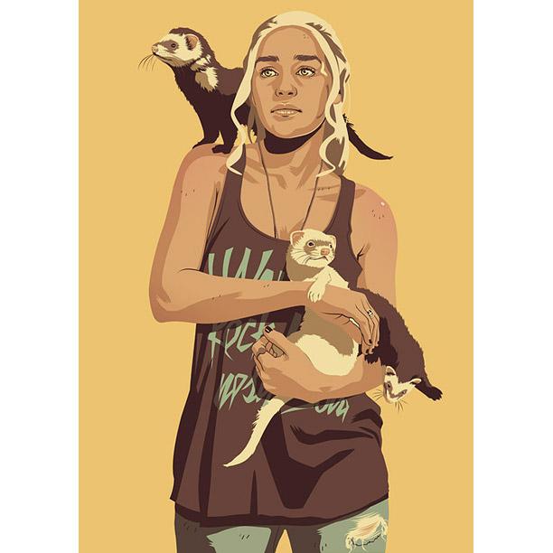 Denija Autors: Xaro "Game of Thrones" retro stilā
