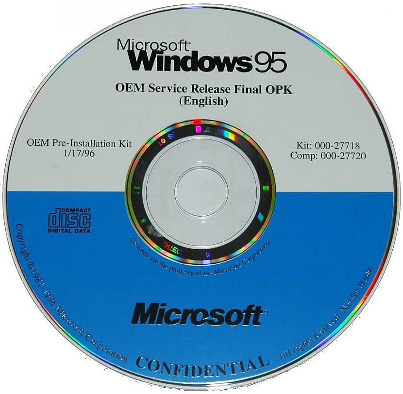 Vai zini ko nozīmē OEM Tas... Autors: Deauth Windows vēsture 6: OS/2 sāk vārguļot : Windows 95!!!