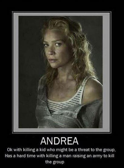 Andrea  viņai ir pieņemami... Autors: ShakeYourBody The Walking Dead loģika