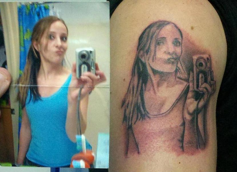 Izdarīt sev tādu tetovējumu ... Autors: vodkam Bīstamākie selfiji