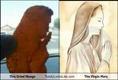 Svētā Marija  Žāvēts mangoPat... Autors: Uldis Siemīte Ēdieni kuri izskatās pēc slavenībām.