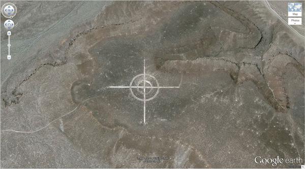 Milzīgs mērķis Nevada ASV Autors: minkans8 Aprīnojami google earth attēli